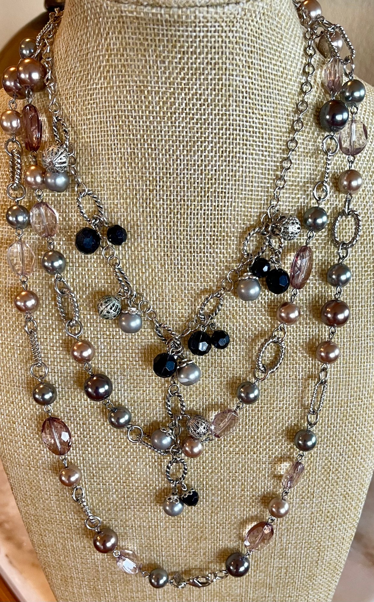 Vintage Premier Designs Necklace And Drop Faux Pearl Necklace #41998 ...