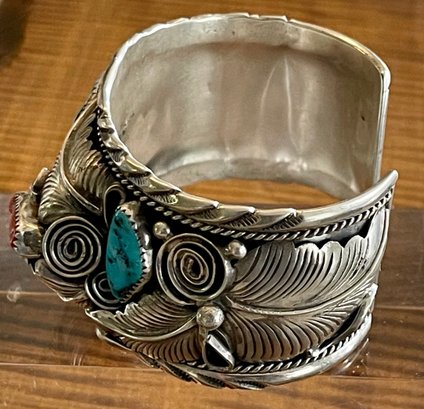 M*L様 visvim NAVAJO VINTAGE BANGLE Vintage Signed MM Sterling Silver 925 Navajo Scalloped