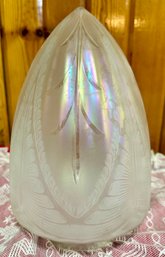 Antique Art Deco Iridescent Ceiling Light Fixture Shade