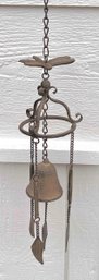 Vintage Metal 27' Dragonfly Wing Chime With Bell