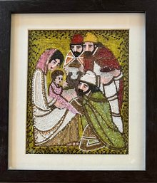 Samaritan Creations By Tom Hand Made Bead Art In Frame