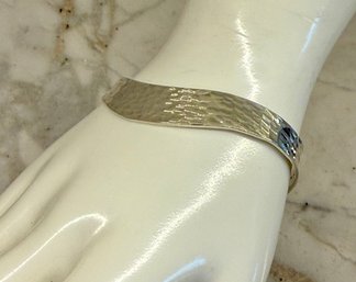 Mexico 925 Sterling Silver Hammered Cuff Bracelet  Total Weight - 17.42 Grams