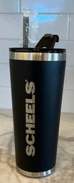 Scheel's Black Tumbler With Straw