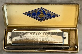 Vintage M. Hohner Germany The Chromonica Harmonica With Original Box