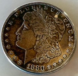 1880 S Morgan Head Silver Dollar Coin
