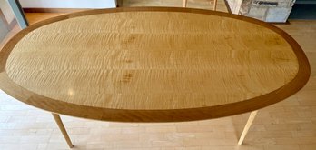 Renowned Boulder Furniture Maker Harv Mastalir Hand Made Surfboard Table Double Inlay 1997 Signed MCM Style