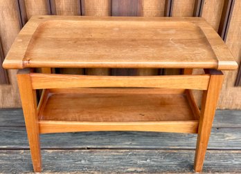 Signed Harv Mastalir Solid Cherry Wood Handmade Bench Seat 1991