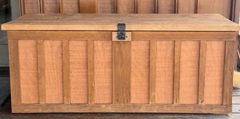 Solid Wood Custom Built Outdoor Storage Box With Latch