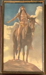 Vintage Appeal To The Great Spirits Wood Framed Print With Glass Front