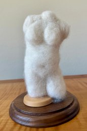 Cindy Lair Wool Venus De Fect Wool Female Figure With Dome Glass Display Case