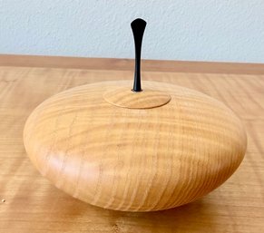 Jenkins Hand Turned Box Ash And Ebony Wood Threaded Finial