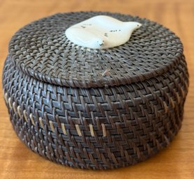 Carl Hank Barrow Alaska Hand Woven Baset With Baby Seal Top With Original Paperwork