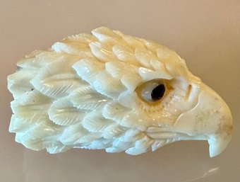 Hand Carved Eagle Head Bead