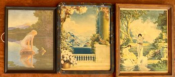 (3) Vintage Miniature Prints - Edward Eggleston, R. Atkinson, And In The Garden Of Dreams Van Northwick