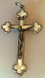 Vintage Mother Of Pearl Cross Italy Pendant