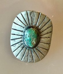 Old Pawn Navajo & Green Turquoise Ring Size 11.5 - Weight -