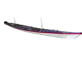 Nimbus Canada 22ft 2 Person Purple Fiber Glass Sea Kayak With Feather Craft Rudder