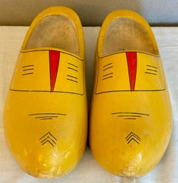 Pair Of Hand Made Solid Wood Clogs Men's Size 11