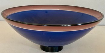 O & M Hoglund 1996 New Zealand Art Glass Bowl