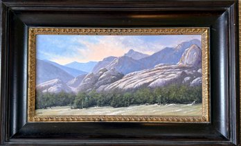 Kenneth W. Shanika Original Oil Painting 'twin Owls In Mid Daylight' Framed