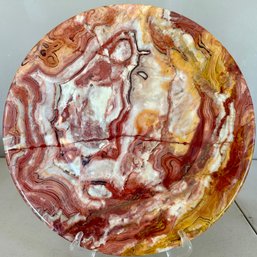 Large Alabaster Hand Carved Platter