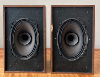 Vintage Pair Of Ampex Model 515 Wide Range Speakers (as Is)