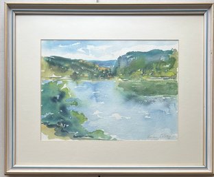 Original Vivian Cowan Watercolor 1976 In Frame