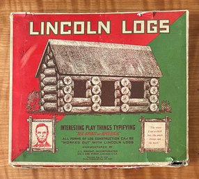 Vintage Lincoln Log Set In Original Box