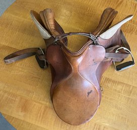 Vintage Johs Stubben Siegfried 17' Leather Saddle Krefeld Germany