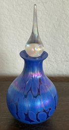 Lovely Blue Iridescent Perfume Bottle Top Is Not Removable