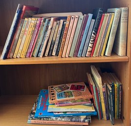 (2) Shelves Of Hard And Paper Back Books - James Howe, Dahl, Tintin, And More