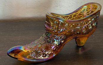 Vintage Fenton Hobnail Carnival Glass 6 Inch Shoe