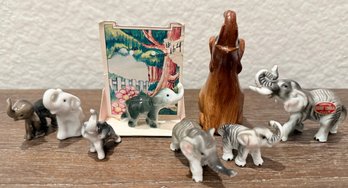 Assorted Miniature Made In Japan Fine China Elephant Figurines