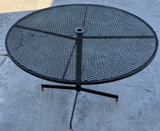 Vintage Mid Century Wrought Iron Patio Table