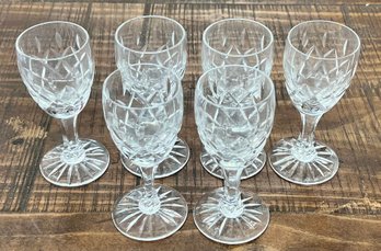(6) Vintage Royal Brierley English Crystal 4.75' Glasses Signed