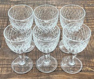 (6) Vintage Royal Brierley English Crystal 5.5' Glasses Signed