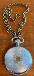 Vintage Ever Swiss Pocket Watch With Watch Fob Currently  Running