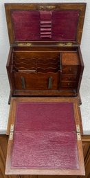 Antique Edwardian Oak Stationary Box