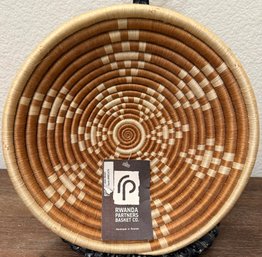 Rwanda Partners Basket Company Hand Woven Basket  By Jeane New With Tag