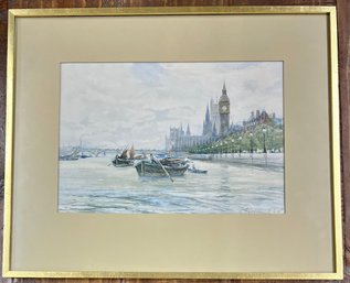Charles James Lauder Thames River Framed Print