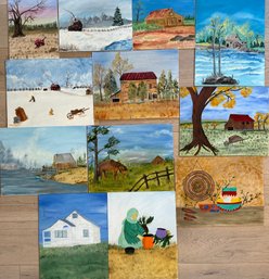 Assorted 9' X 11' And 11' X 14' Original Oil Paintings By Selma Williams Unframed