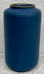 Vintage Nielsen Signed Denmark 5' Blue Pottery Vase