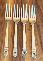 (4) Royal Danish International Sterling Silver 7' Forks - 234.9 Grams