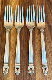 (4) Royal Danish International Sterling Silver 7' Forks - 238 Grams