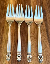 (4) Royal Danish International Sterling Silver 6 1/4' Forks - 200 Grams