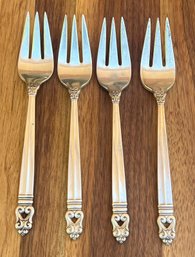 (4) Royal Danish International Sterling Silver 6 1/4' Forks - 214 Grams