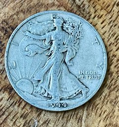 1944 Silver Liberty Walking Half Dollar Coin