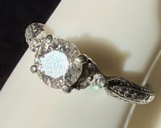 Stunning Varna 900 Platinum & 1.01 Carat Round Brilliant Cut Diamond Ring Size 9 - G SI 1 Exc/Exc  Williams