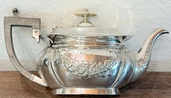 Antique Alexander Clark Of London Sterling Silver Hallmarked Coffee Pot W Ornate Handle  Weight  528.85 Grams