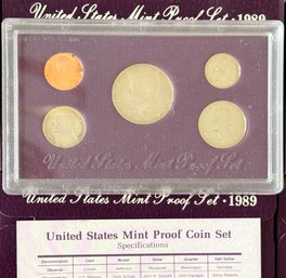 (4) 1987, (1) 1988, And (1) 1989 US Coin Proof Sets